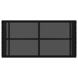Table de jardin Noir 80 x 40 x 40 cm Rattan PE et Verre 555299555299