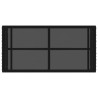 Table de jardin Noir 80 x 40 x 40 cm Rattan PE et Verre 555299555299