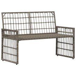 Banc extérieur Uni Gris et Gris foncé 116 x 55 x 82 cm 555307555307