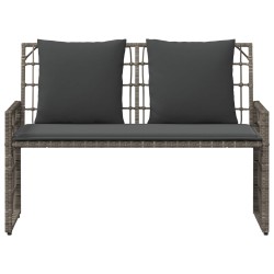 Banc extérieur Uni Gris et Gris foncé 116 x 55 x 82 cm 555307555307