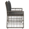 Banc extérieur Uni Gris et Gris foncé 116 x 55 x 82 cm 555307555307