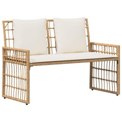 Banc extérieur Uni Naturel et Crème 116 x 55 x 82 cm 555309555309