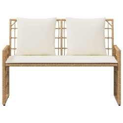 Banc extérieur Uni Naturel et Crème 116 x 55 x 82 cm 555309555309