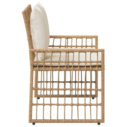 Banc extérieur Uni Naturel et Crème 116 x 55 x 82 cm 555309555309