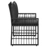 Banc extérieur Uni Noir et Gris foncé 116 x 55 x 82 cm 555310555310