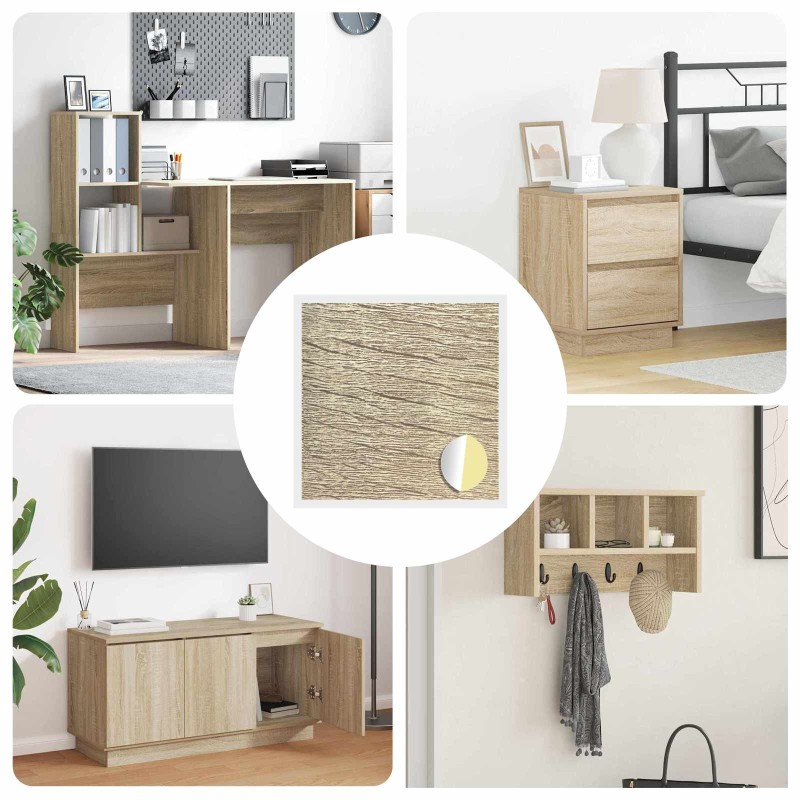 Couverture de vis auto-adhésive 12 pcs Chêne Sonoma 555317555317