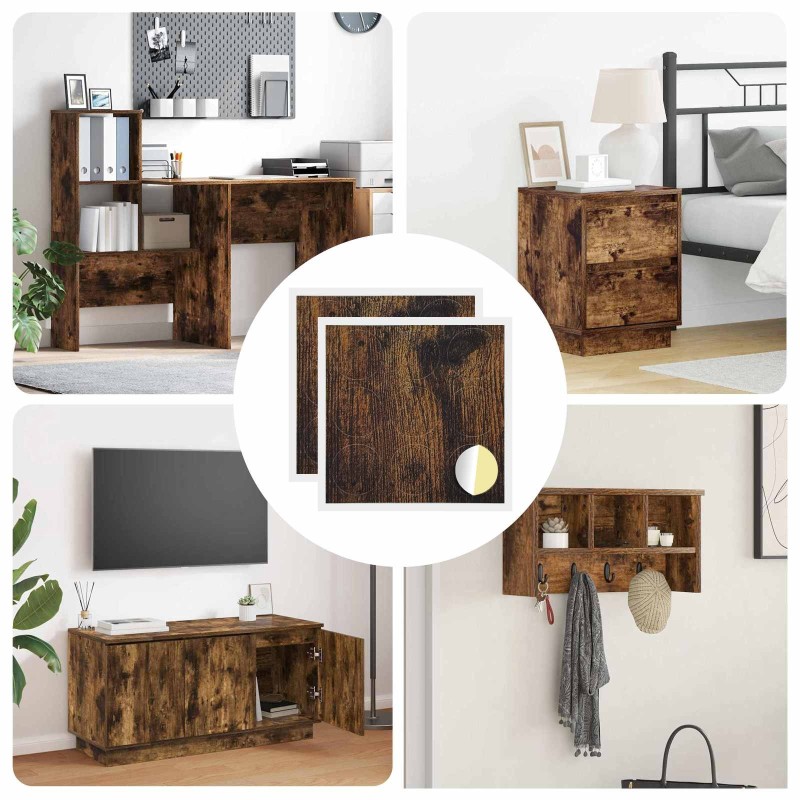 Couverture de vis auto-adhésive 2 pcs Chêne fumé Ø 20 x 0,5 mm 555319555319