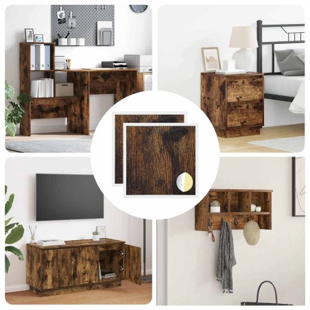 Couverture de vis auto-adhésive 2 pcs Chêne fumé Ø 20 x 0,5 mm 555319555319