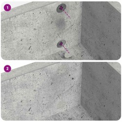 Couverture de vis auto-adhésive 2 pcs Gris béton Ø 20 x 0,5 mm 555320555320