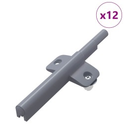 Amortisseur à fermeture douce 12 pcs Gris 125 x 47 x 15 mm PP 555321555321