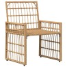 Ensemble de meubles d'extérieur 3 pcs Blanc Naturel et Crème 555328555328