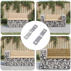 Plaque de frappe 2 pcs Argenté 50 x 10 x 1,2 mm Fer 555339555339