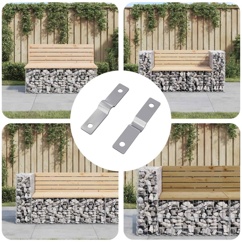 Plaque de frappe 2 pcs Argenté 50 x 10 x 1,2 mm Fer 555339555339