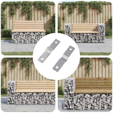 Plaque de frappe 2 pcs Argenté 50 x 10 x 1,2 mm Fer 555339555339