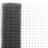 Grillage acier avec revêtement en PVC 25x1,5 m gris 555359555359