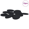 Tapis de pieds de meubles 12 pcs Noir Ø 30 x 2 mm EVA 555360555360