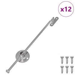 Charnière à tige de traction 12 pcs Argenté 190 mm Métал 555364555364