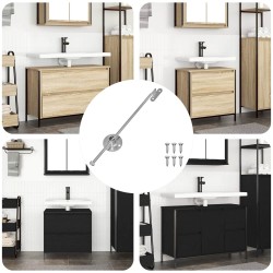 Charnière à tige de traction 439 pcs Argenté Fer 555365555365