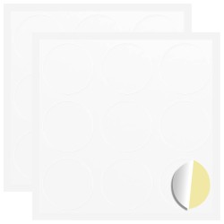 Autocollant 2 pcs Blanc Ø 20 x 0,5 mm Papier 555366555366