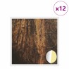 Couverture de vis auto-adhésive 12 pcs Bois ancien 555369555369