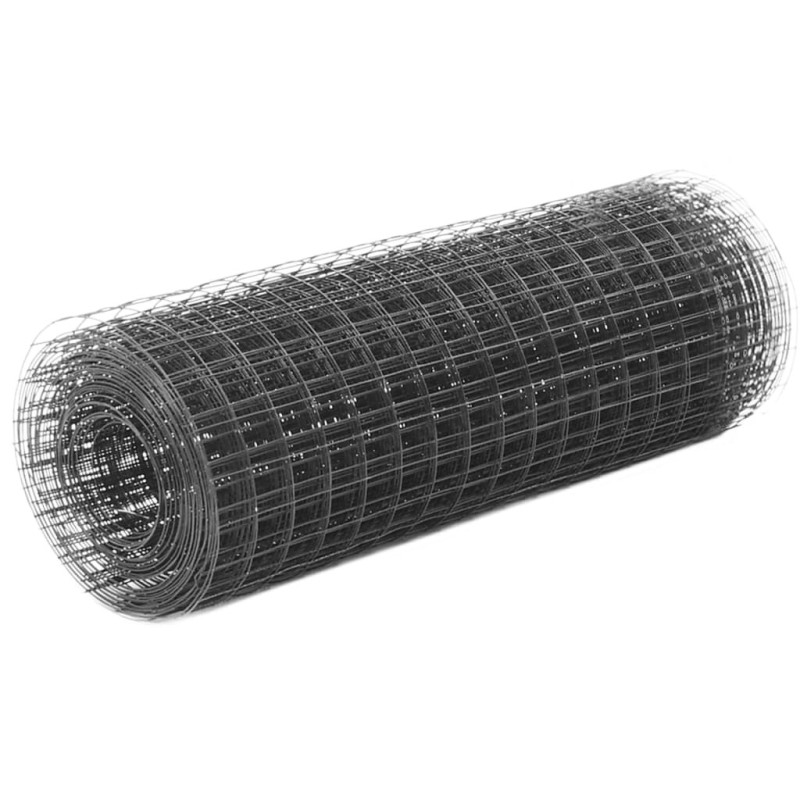 Grillage acier avec revêtement en PVC 25x0,5 m gris 555370555370