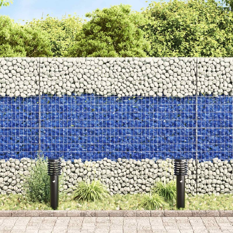 Pierres de Jardin Bleu 12 cm Verre 555371555371