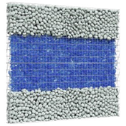 Pierres de Jardin Bleu 12 cm Verre 555371555371