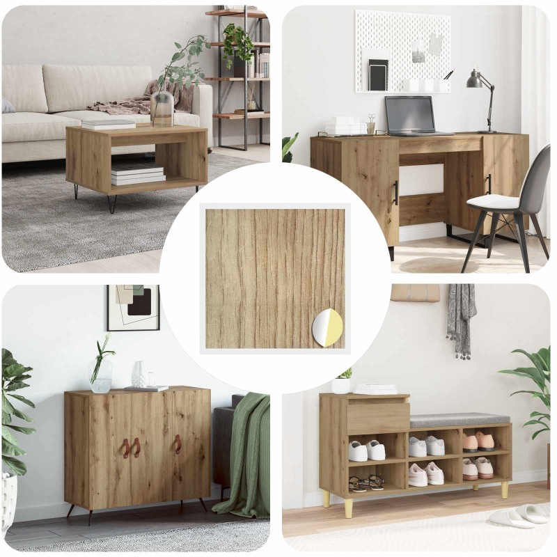 Couverture de vis auto-adhésive 12 pcs Chêne artisanal 555372555372