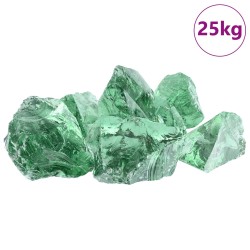 Pierres de Jardin Vert clair 12 cm Verre 555377555377