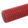 Grillage Acier avec revêtement en PVC 10x1 m Rouge 555380555380