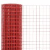 Grillage Acier avec revêtement en PVC 10x1 m Rouge 555380555380