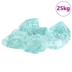 Pierres de Jardin Turquoise 12 cm Verre 555384555384