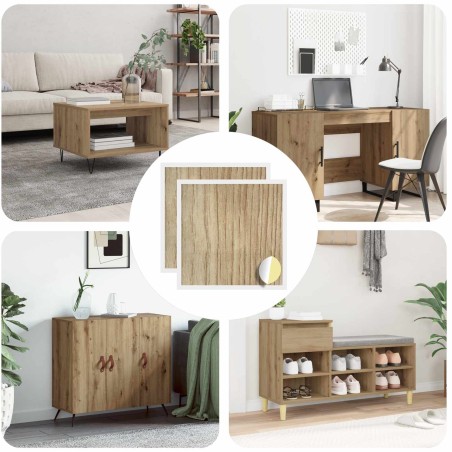 Couverture de vis auto-adhésive 2 pcs Chêne artisanal 555385555385