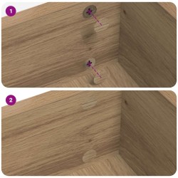 Couverture de vis auto-adhésive 2 pcs Chêne artisanal 555385555385