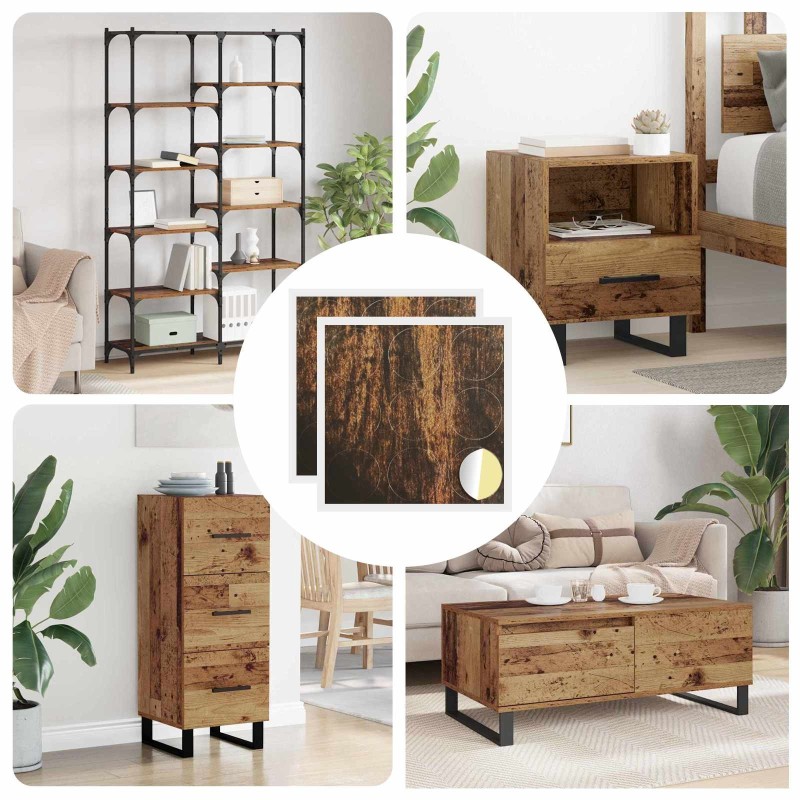 Couverture de vis auto-adhésive 2 pcs Bois ancien Ø 20 x 0,5 mm 555386555386