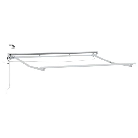 Cadre de store électrique avec LED Blanc 3 x 2,5 m Aluminium 555388555388