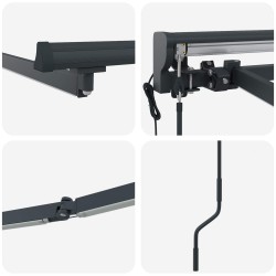 Cadre de store électrique avec LED Anthracite 3 x 2 m Aluminium 555390555390