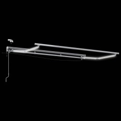 Cadre de store électrique avec LED Blanc 3,5 x 2 m Aluminium 555393555393