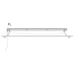 Cadre de store électrique avec LED Blanc 3,5 x 2 m Aluminium 555393555393