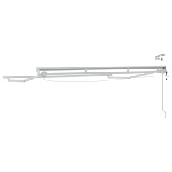 Cadre de store électrique avec LED Blanc 3,5 x 2 m Aluminium 555393555393