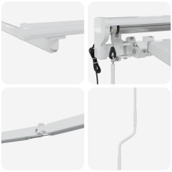 Cadre de store électrique avec LED Blanc 3,5 x 2 m Aluminium 555393555393