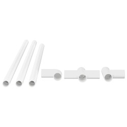 Tube PVC 12 pcs Blanc 12,2 x 1,8 x 500 mm PP et PE 555394555394