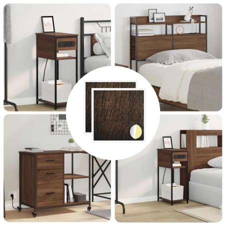 Couverture de vis auto-adhésive 2 pcs Chêne brun Ø 20 x 0,5 mm 555396555396