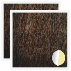 Couverture de vis auto-adhésive 2 pcs Chêne brun Ø 20 x 0,5 mm 555396555396