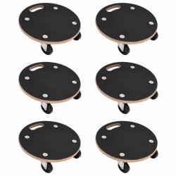 Chariot de Transport 6 pcs Gris Contreplaqué 555398555398