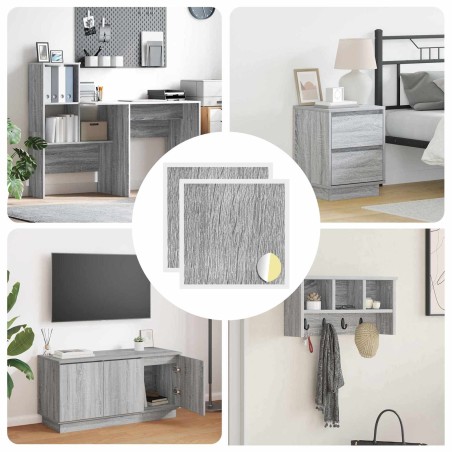 Couverture de vis auto-adhésive 2 pcs Gris Sonoma Ø 20 x 0,5 mm 555399555399