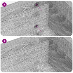 Couverture de vis auto-adhésive 2 pcs Gris Sonoma Ø 20 x 0,5 mm 555399555399