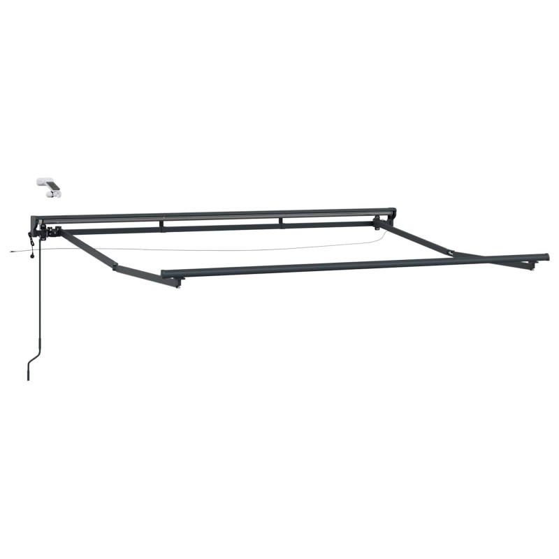 Cadre de store électrique avec LED Anthracite 3 x 2,5 m 555400555400