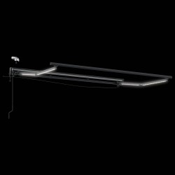 Cadre de store électrique avec LED Anthracite 3 x 2,5 m 555400555400