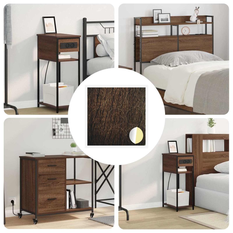 Couverture de vis auto-adhésive 12 pcs Chêne brun Ø 20 x 0,5 mm 555402555402